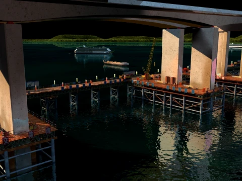 Build a bridge 3D Model