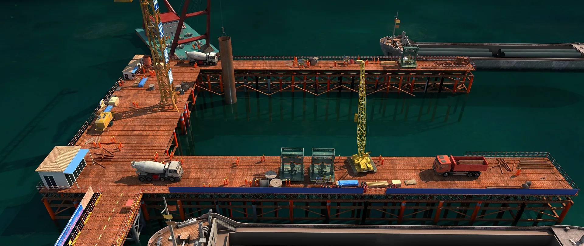 Build a bridge 3D Model .c4d .max .obj .3ds .fbx .stl .blend