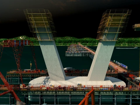 Build a bridge 3D Model