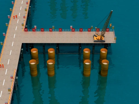 Build a bridge 3D Model