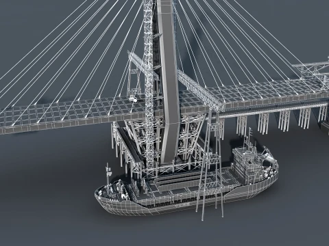 Build a bridge 3D Model