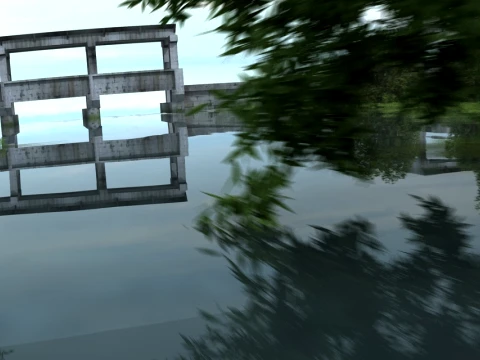 River Dam 3D Model