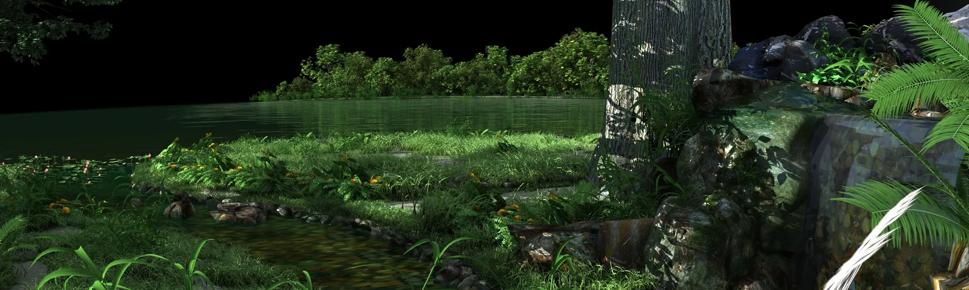 Lake 3D Model .c4d .max .obj .3ds .fbx .stl .blend