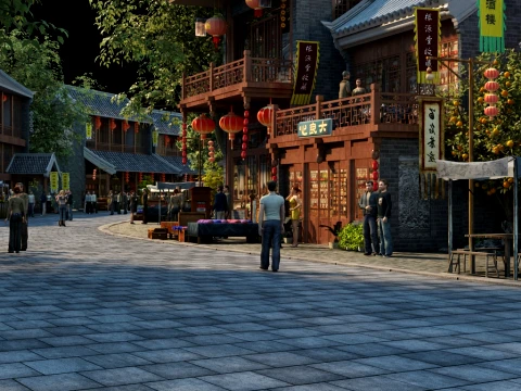 Commercial Street 3D Model