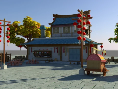 Cartoon house 3D Model