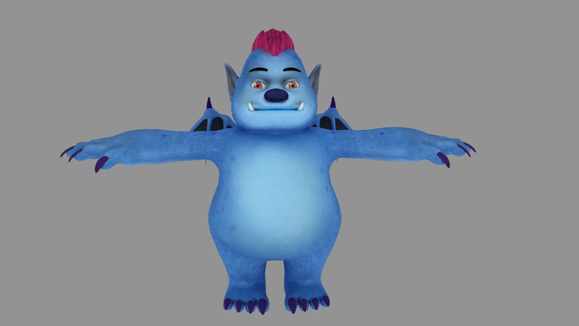 Cartoon Monster 3D Model .c4d .max .obj .3ds .fbx .stl .blend 