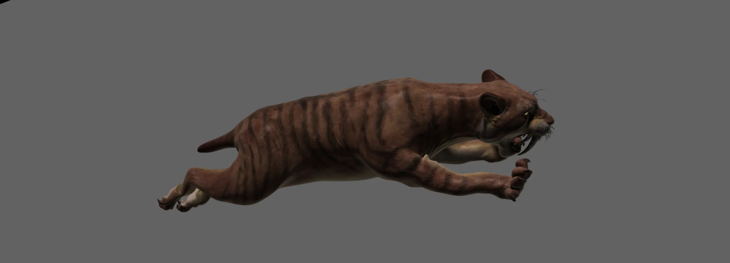Saber-toothed tiger 3D Model .c4d .max .obj .3ds .fbx .stl .blend 
