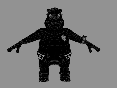 Cartoon bear 3D Model