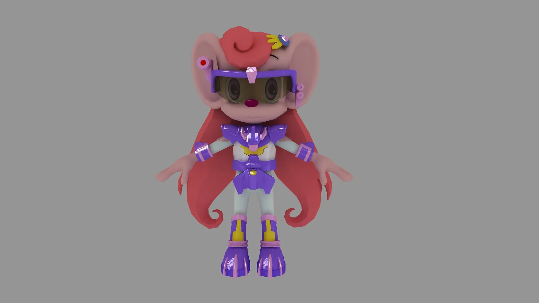 Cartoon mouse 3D Model .c4d .max .obj .3ds .fbx .stl .blend