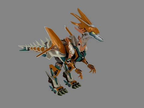 Mechanical Dinosaur 3D Model