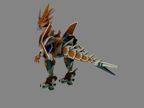 Mechanical Dinosaur 3D Model