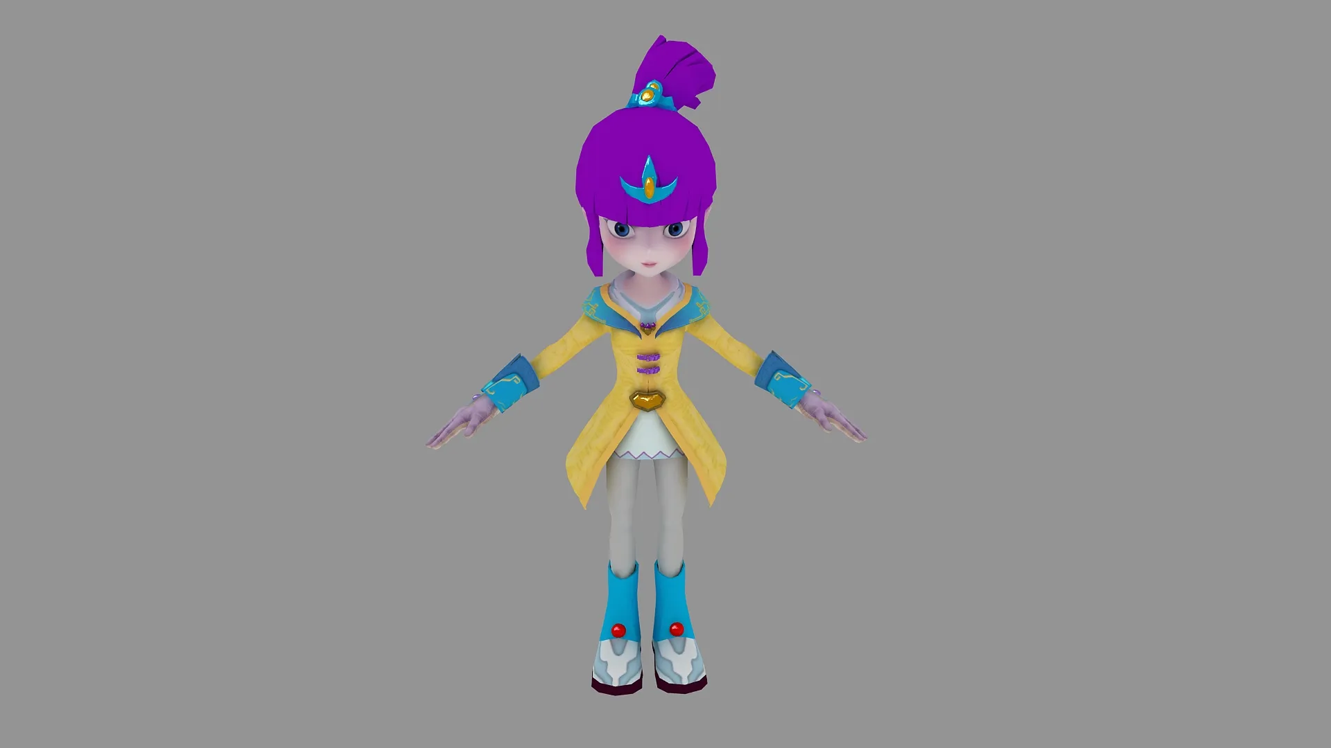 Cartoon girl 3D Model .c4d .max .obj .3ds .fbx .stl .blend 