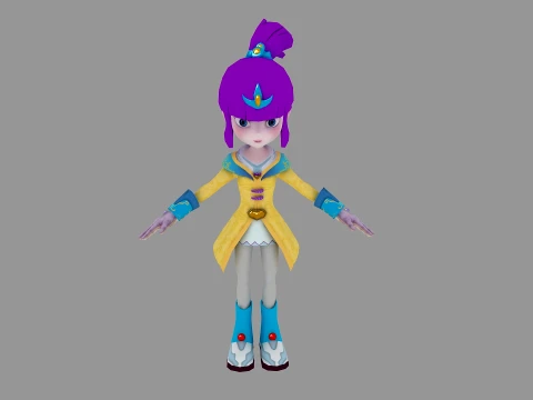 Cartoon girl 3D Model