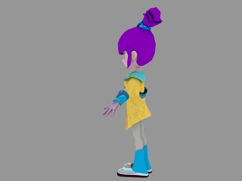 Cartoon girl 3D Model