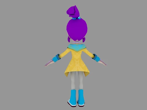 Cartoon girl 3D Model
