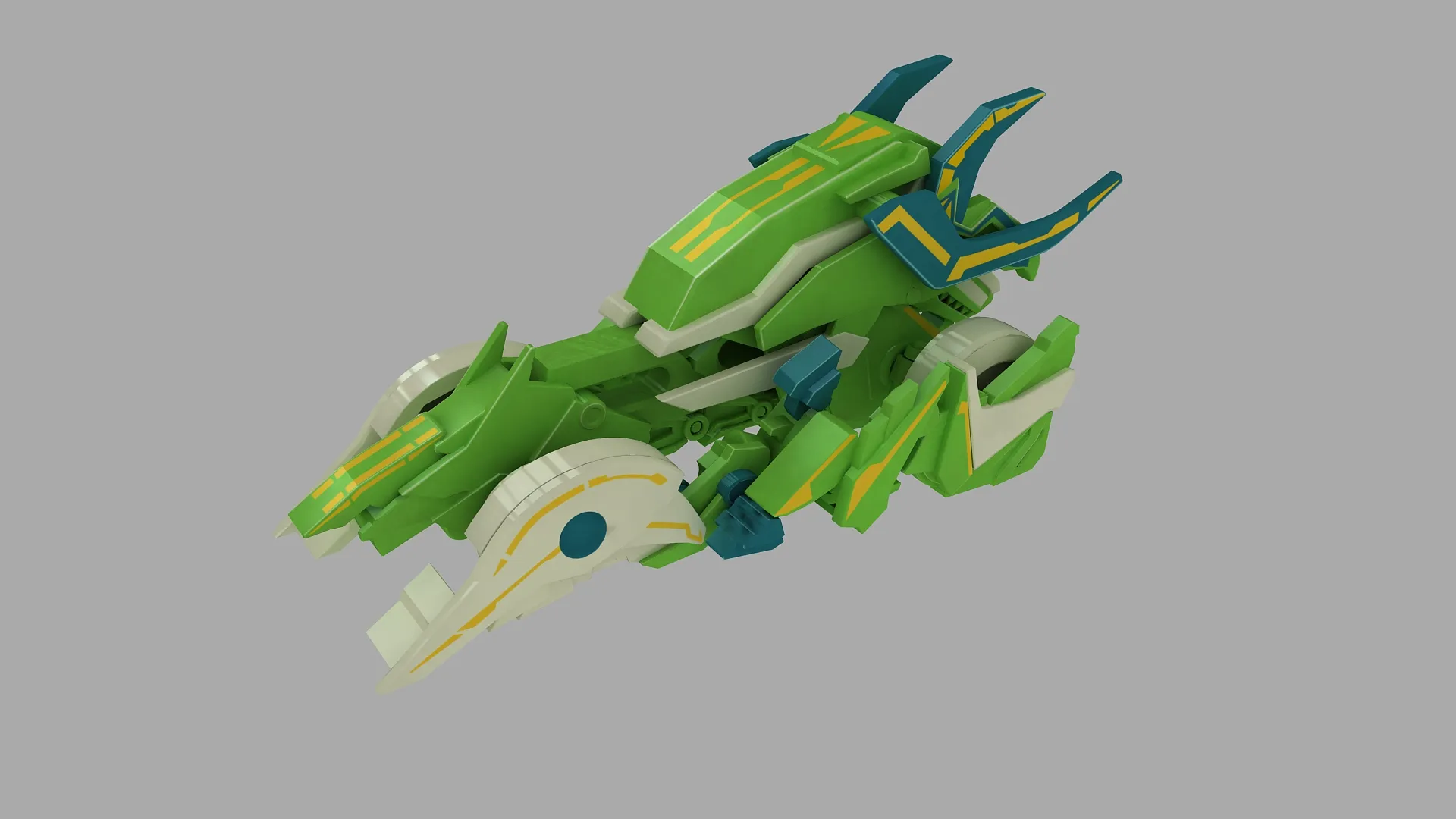 Building Block Dinosaur 3D Model .c4d .max .obj .3ds .fbx .stl .blend 
