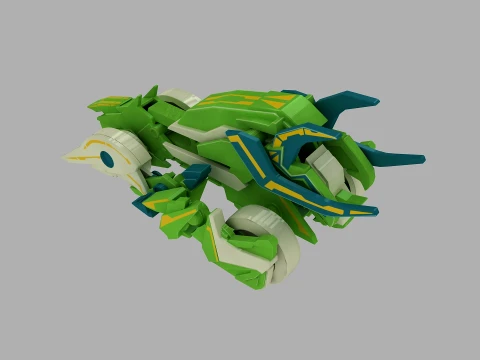 Building Block Dinosaur 3D Model