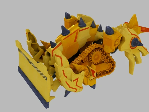 Building Block Dinosaur 3D Model