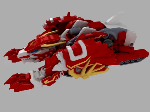 Building Block Dinosaur 3D Model