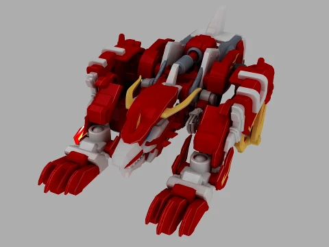 Building Block Dinosaur 3D Model