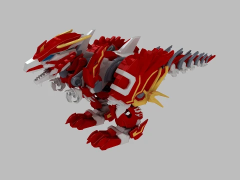 Building Block Dinosaur 3D Model