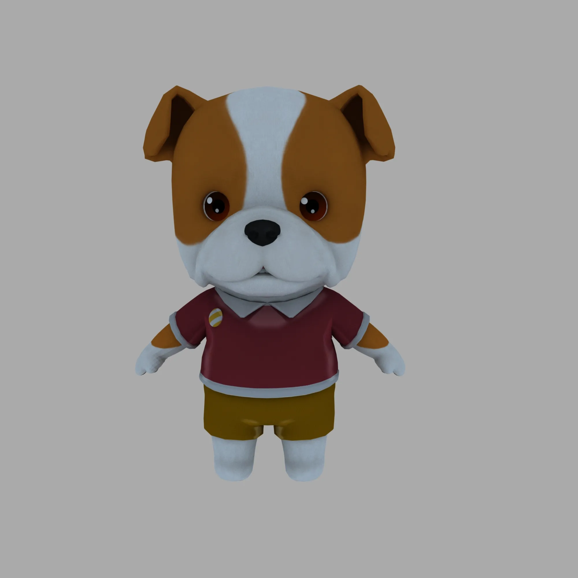 Cartoon dog 3D Model .c4d .max .obj .3ds .fbx .stl .blend 