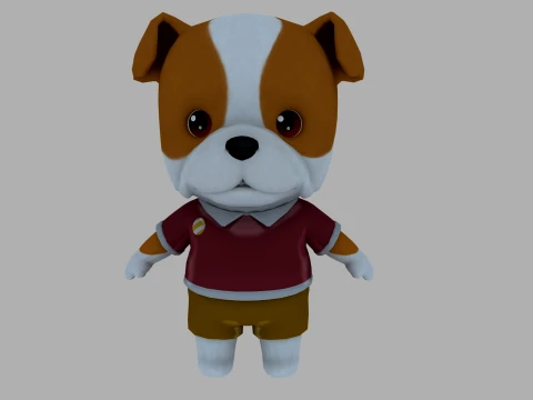 Cartoon dog 3D Model