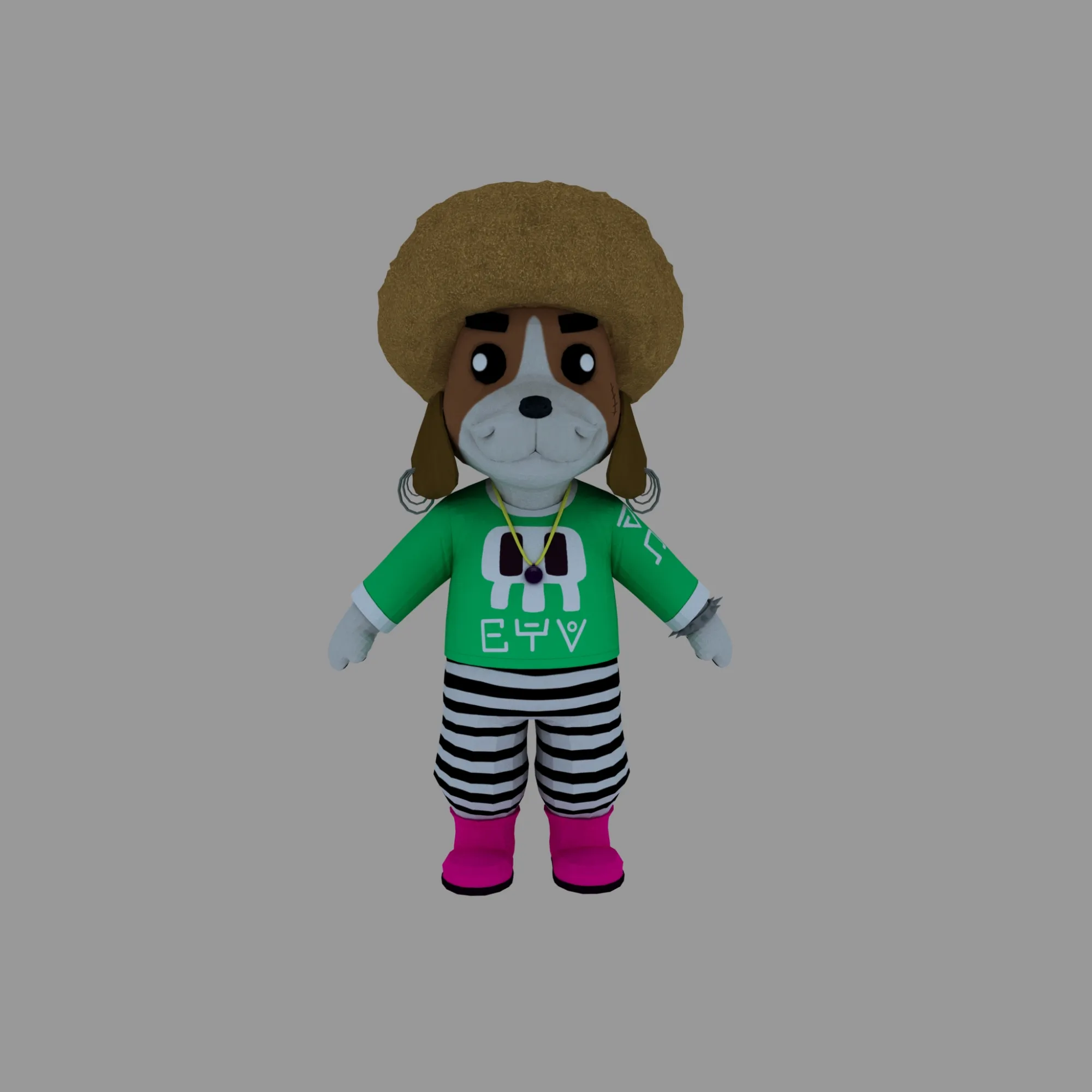 Cartoon dog 3D Model .c4d .max .obj .3ds .fbx .stl .blend 