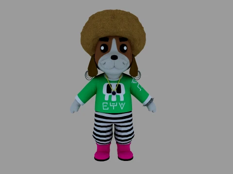 Cartoon dog 3D Model