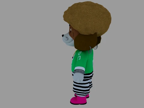 Cartoon dog 3D Model