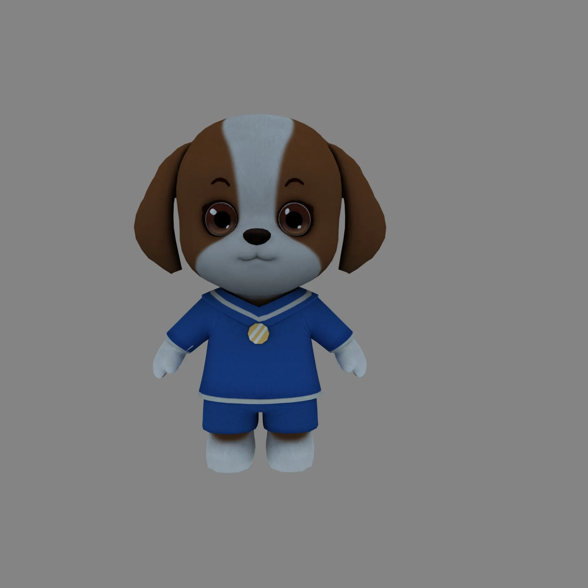 Cartoon dog 3D Model .c4d .max .obj .3ds .fbx .stl .blend 