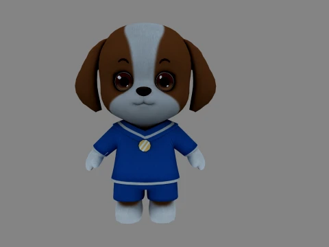 Cartoon dog Modello 3D