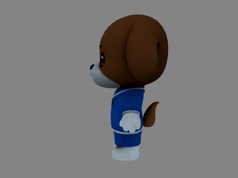 Cartoon dog 3D Model