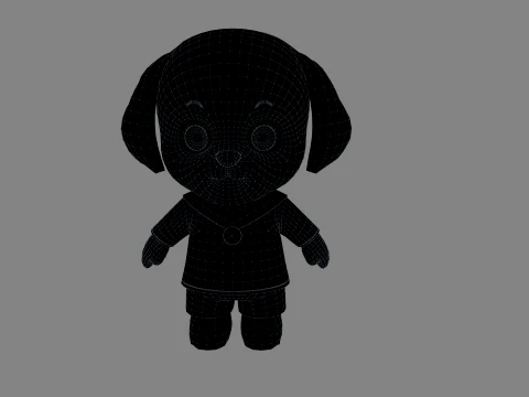 Cartoon dog 3D Model