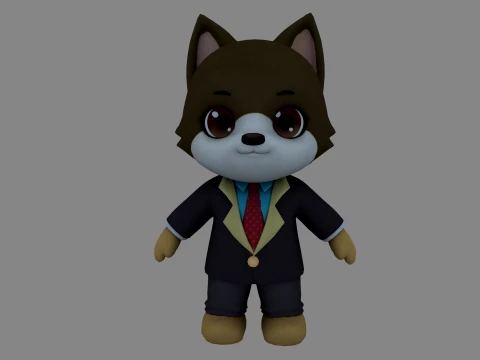 Cartoon dog 3D Model