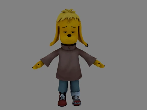 Cartoon dog 3D Modell