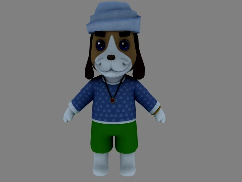 Cartoon dog 3Dモデル