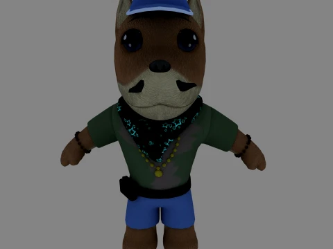 Cartoon dog 3D Model