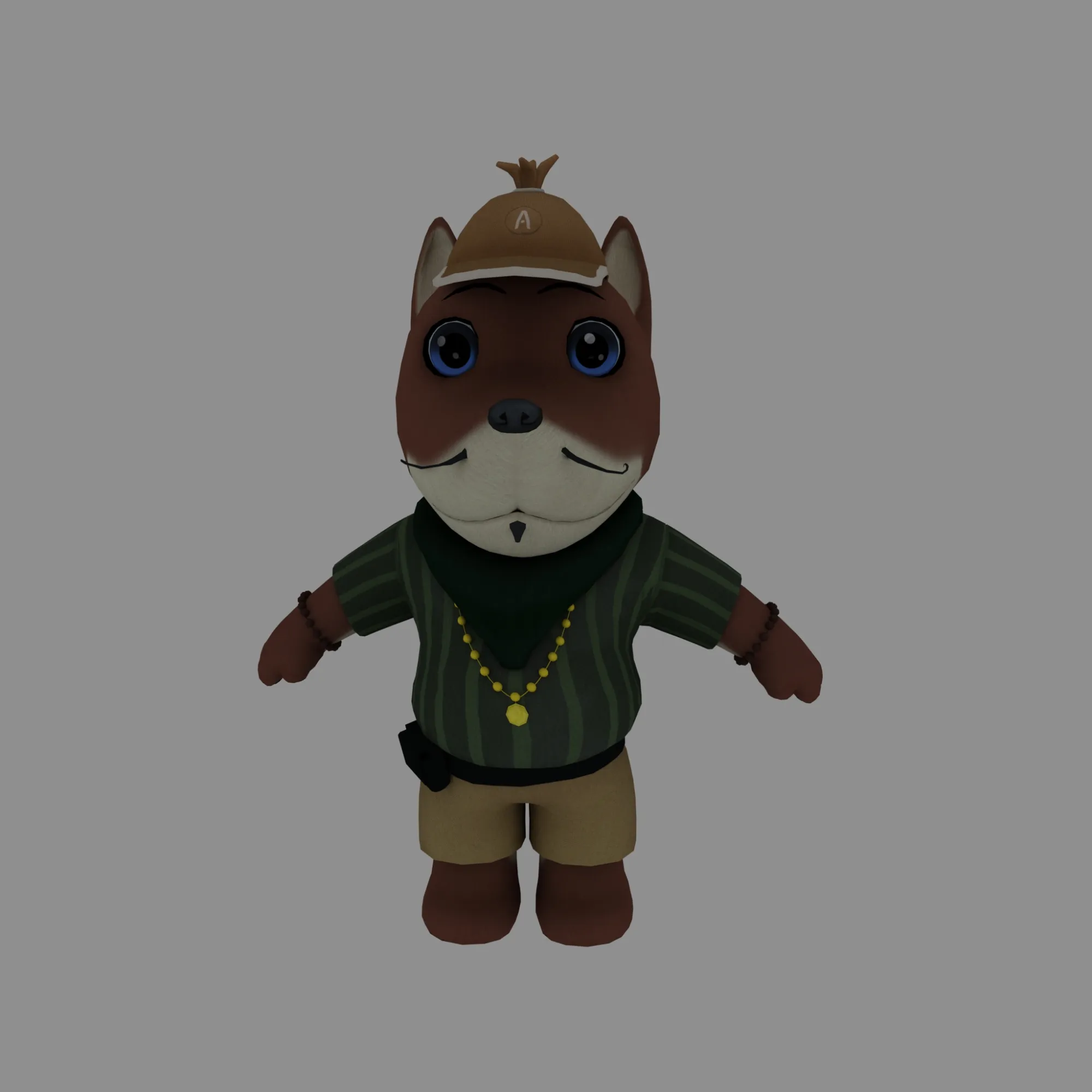 Cartoon dog 3D Model .c4d .max .obj .3ds .fbx .stl .blend 