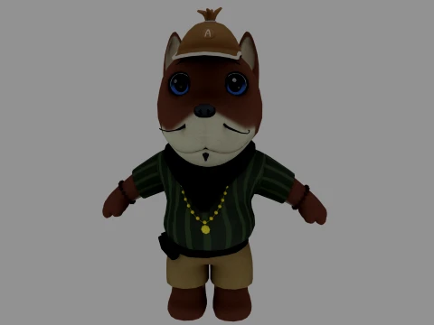 Cartoon dog 3D Model