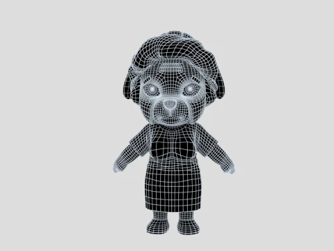 Cartoon dog 3D Model