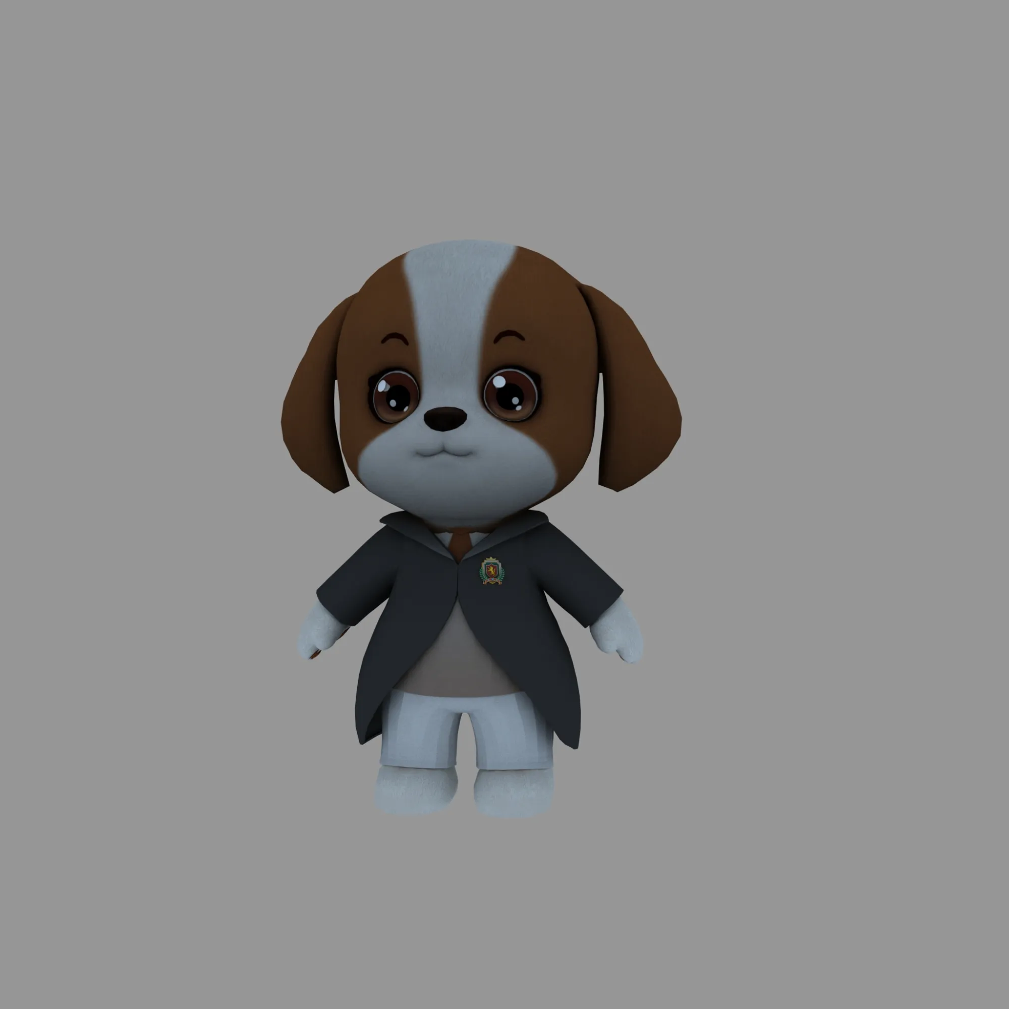 Cartoon dog 3D Model .c4d .max .obj .3ds .fbx .stl .blend