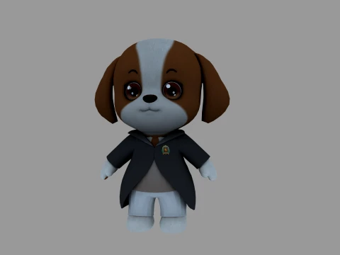 Cartoon dog 3D Model