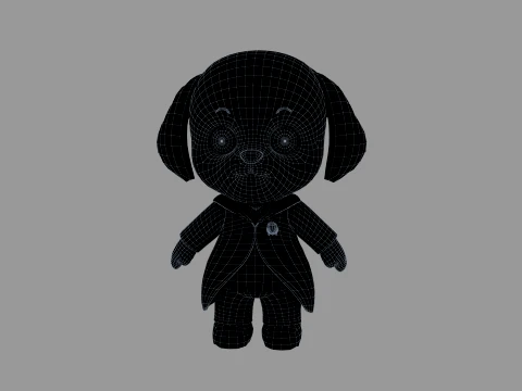 Cartoon dog 3D Model