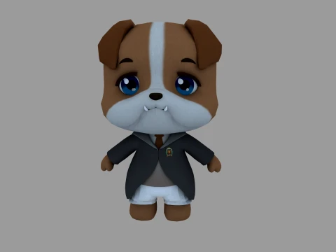 Cartoon dog 3D Model
