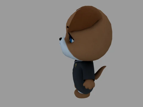 Cartoon dog 3D Model