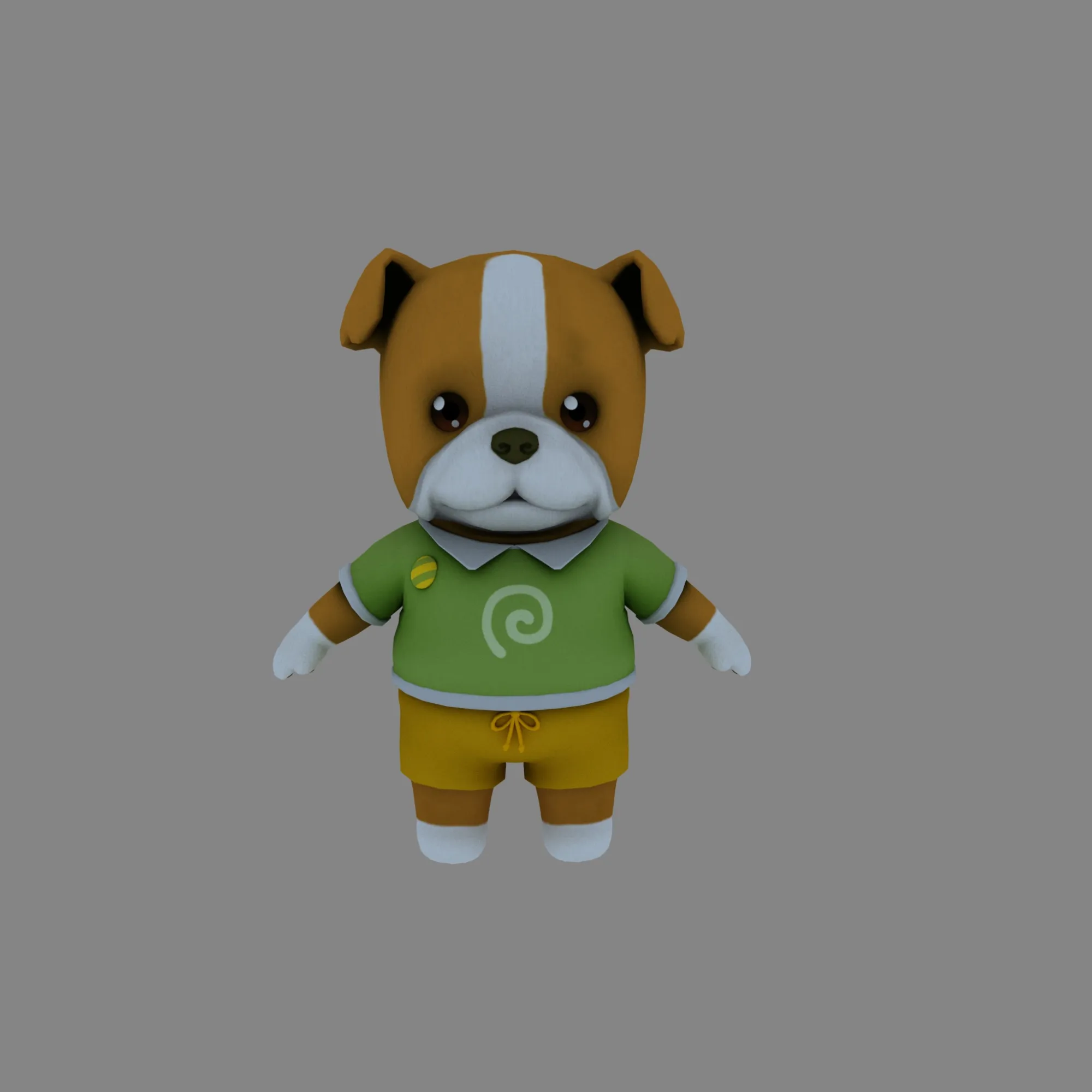 Cartoon dog 3D Model .c4d .max .obj .3ds .fbx .stl .blend 