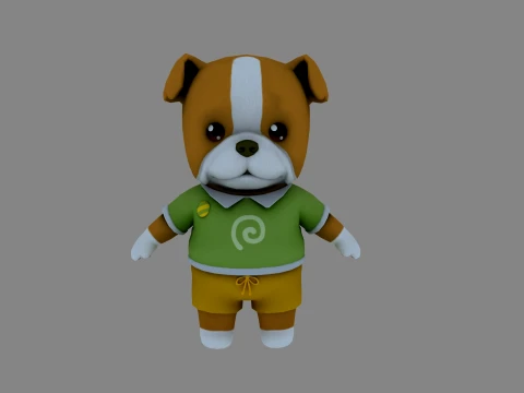 Cartoon dog 3D Model