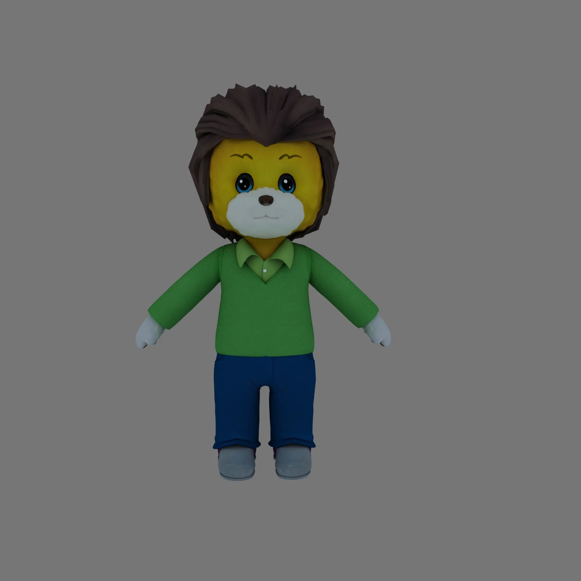 Cartoon dog 3D Model .c4d .max .obj .3ds .fbx .stl .blend 
