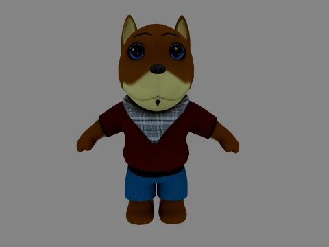Cartoon dog 3D Model